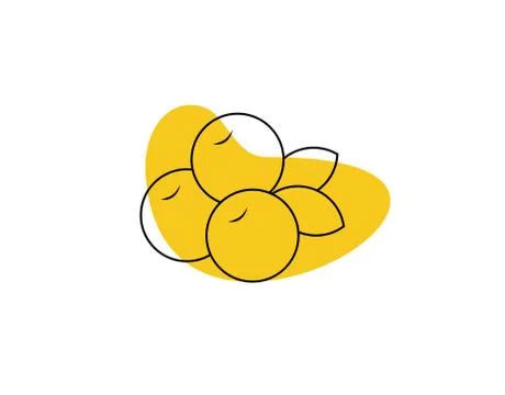 Grape flat icon on white background in vector illustration Stock Illustration