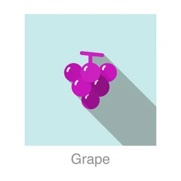 Grape fruit flat icon, vector illustration Stock Illustration
