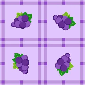 Grape fruit seamless for pattern fabric, simple grape fruit cute repeat in .. Stock Illustration