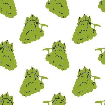 Grape fruit seamless pattern. Hand drawn vector illustration. Sweet organic f Illustrazione stock