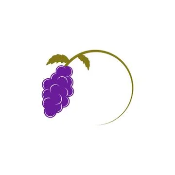 Grape fruit vector design template illustration Illustrazione stock