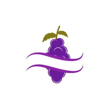 Grape fruit vector design template illustration Stock-Illustration