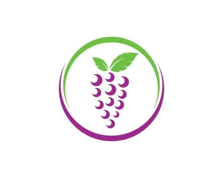 Grape fruits with leaf icon vector illustrtion Stock-Illustration