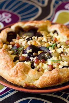 Grape galette Stock Photos
