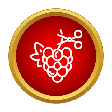 Grape harvesting process icon showing vineyard pruning 库存插图