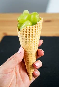Grape ice cream Stock Photos