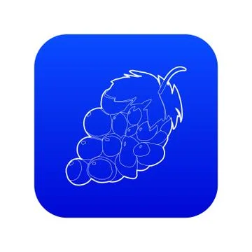 Grape icon blue vector Stock Illustration