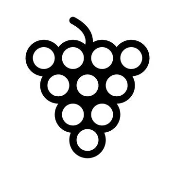 Grape icon symbol - grape icon with a leaf vector symbol illustration Illustrazione stock