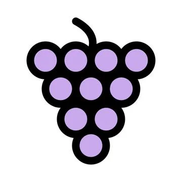 Grape icon symbol - grape icon with a leaf vector symbol illustration Stock-Illustration