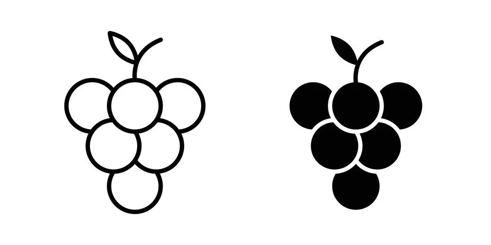 Grape icon vector editable eps10 Stock Illustration
