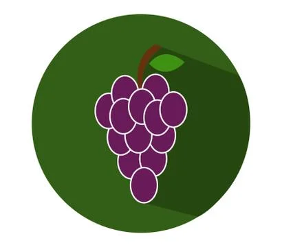 Grape icon on white background Stock Illustration