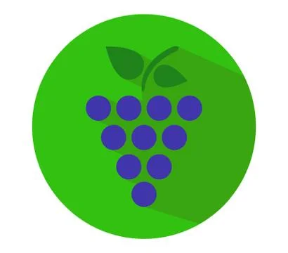 Grape icon on white background Stock Illustration