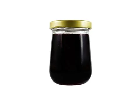 Grape jam isolated on white background. Stock Photos