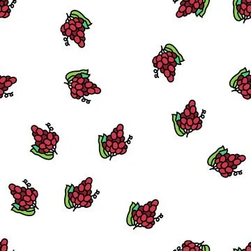 Grape juice berry vector seamless pattern Stock Illustration