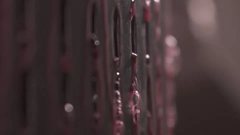 Grape juice exit modern mechanical stainless steel wine press after extraction. Stock Footage 153813359