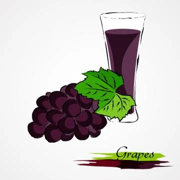 Grape juice Stock Illustration
