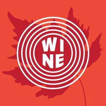 Grape leaf in circle. Stock Illustration