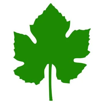 Grape Leaf Flat Icon Illustration Stock Illustration