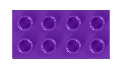 Grape Lego Block Isolated on a White Background. Stock Illustration