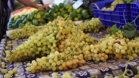 Grape on the market  Stock Footage 80688824
