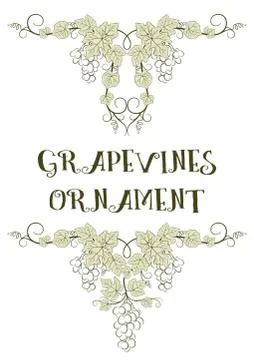 Grape Ornaments Stock Illustration