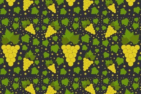 Grape pattern illustrated on background Illustrazione stock