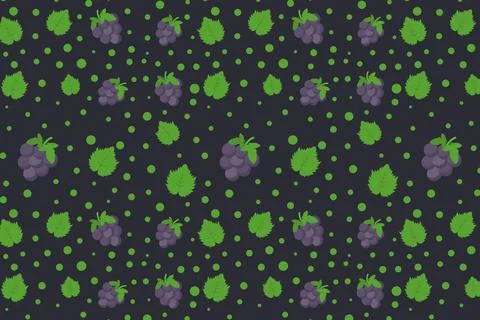 Grape pattern illustrated on background Illustrazione stock