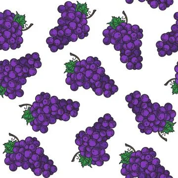 Grape pattern Stock Illustration