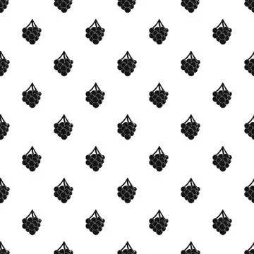 Grape pattern seamless vector Stock Illustration