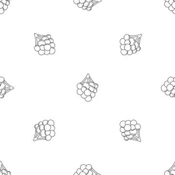 Grape pattern seamless vector Illustrazione stock