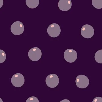 Grape Pieces Fruit Pattern Vector Illustration Stock Illustration