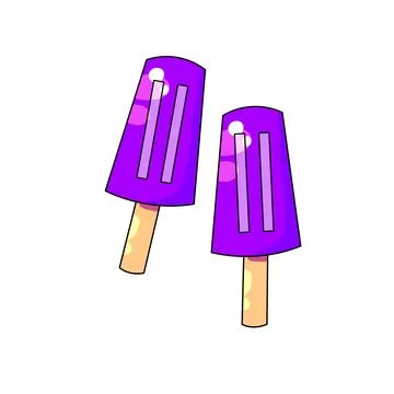 A grape popsicle illustration Ilustración de archivo