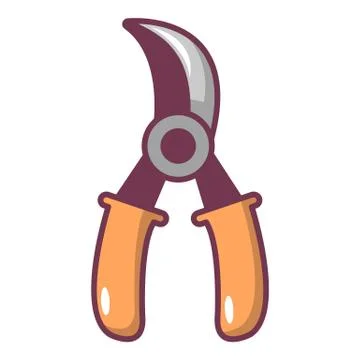 Grape scissors icon, cartoon style 库存插图