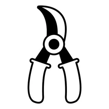 Grape scissors icon , outline style Stockillustratie