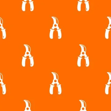 Grape scissors pattern orange 库存插图