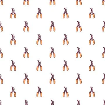Grape scissors pattern seamless Stockillustratie
