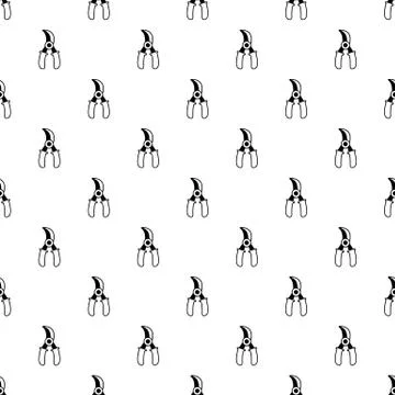 Grape scissors pattern seamless Stockillustratie
