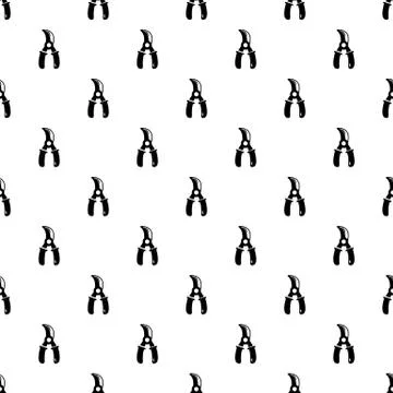 Grape scissors pattern vector seamless 库存插图