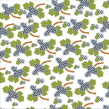 Grape seamless background Stock Illustration