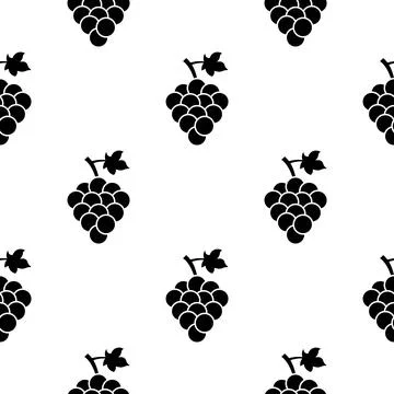Grape seamless pattern flat graphic background. Grape simple vector pattern Stock Illustration