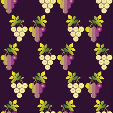 Grape seamless pattern Illustrazione stock