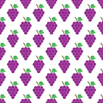 Grape. Seamless pattern for texture, textiles, packaging, and simple backgrou Illustrazione stock