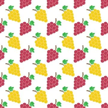 Grape. Seamless pattern for texture, textiles, packaging, and simple backgrou Illustrazione stock