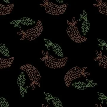 Grape seamless vector illustration shape, silhouette, spring 스톡 일러스트
