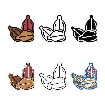 Grape seed color types icon vector Stock Illustration