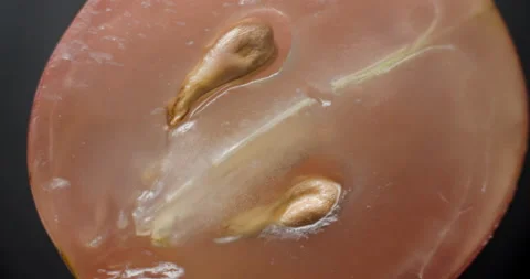 Grape seed cut macro rotating studio 4K Видео 144799819