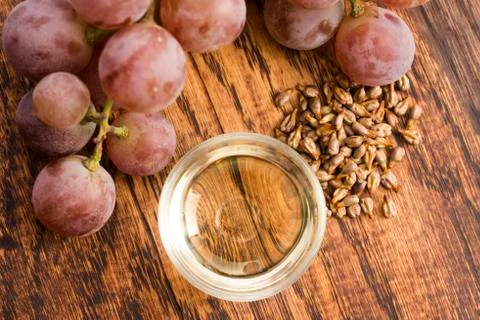 Grape seed oil Stock Photos