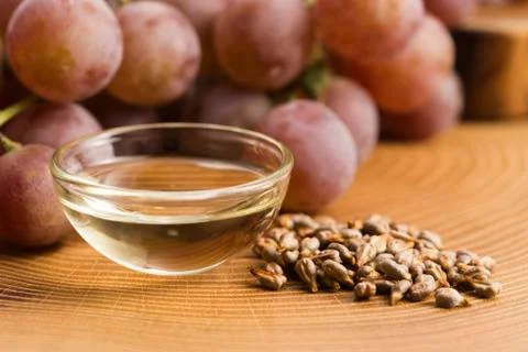 Grape seed oil Stock Photos