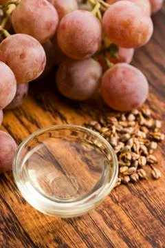 Grape seed oil Stock Photos