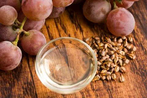 Grape seed oil Stock Photos